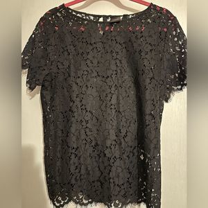 Rafaella Women’s Black Blouse with a silky tank top underneath NWT